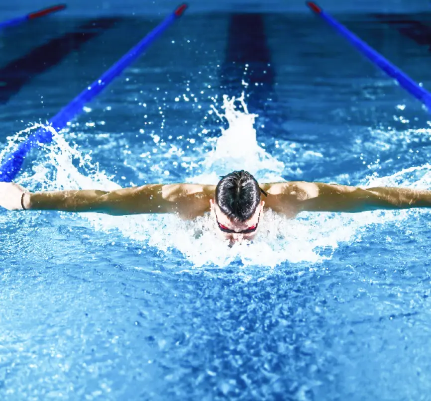 Student swimming